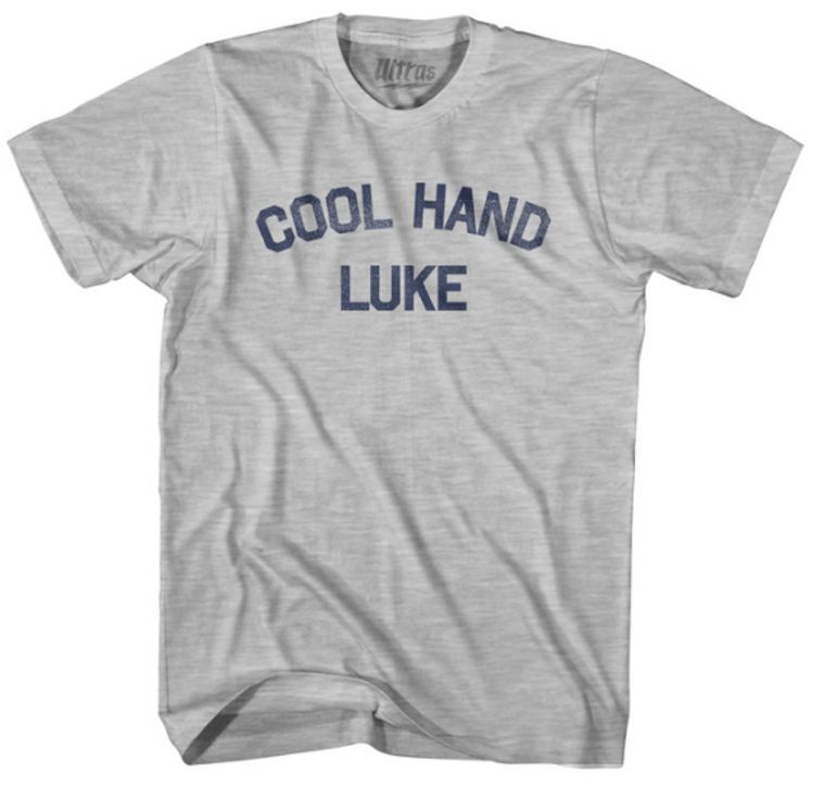 Adult 2X-Large - Cool Hand Luke Adult Cotton T-shirt - Grey Heather - Final Sale Z5