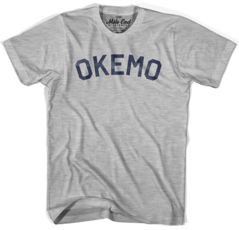 Adult Medium - Okemo Vintage T-shirt - Grey Heather - Final Sale Z5