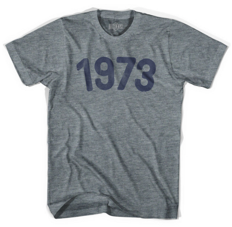 Adult Medium - 1973 Adult Tri-Blend T-shirt - Athletic Grey - Final Sale Z5
