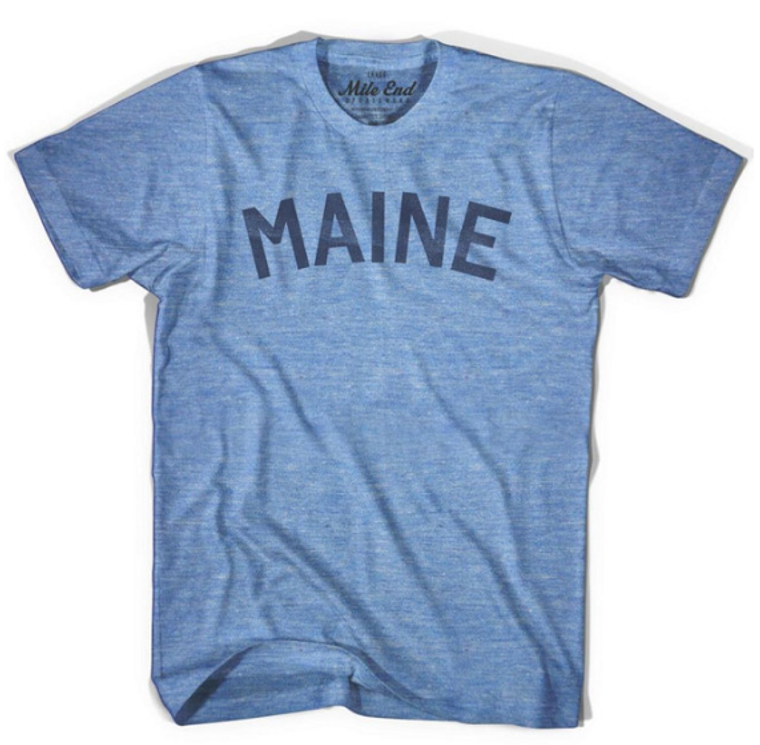 Adult Medium - Maine Union Vintage T-shirt - Athletic Blue - Final Sale Z7