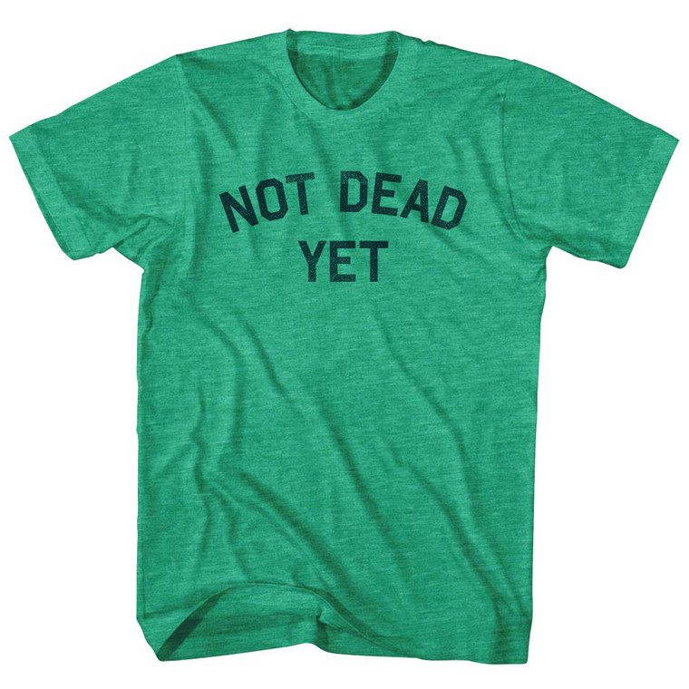 Not Dead Yet Adult Tri-Blend T-shirt - Athletic Green