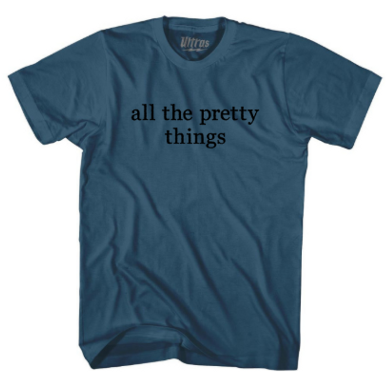 Adult Small - All The Pretty Things Cotton T-Shirt Lake Blue - Final Sale Z4