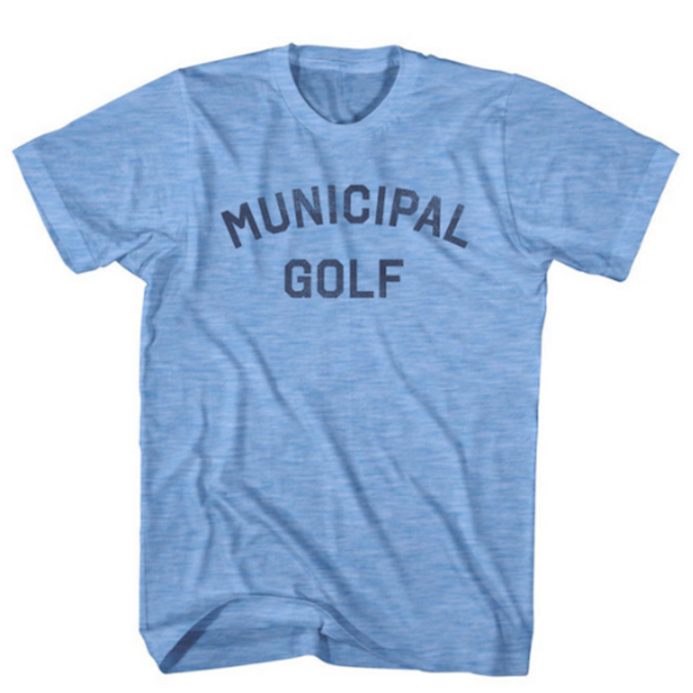 Adult Medium - Municipal Golf Adult Tri-Blend T-Shirt - Athletic Blue - Final Sale Z66