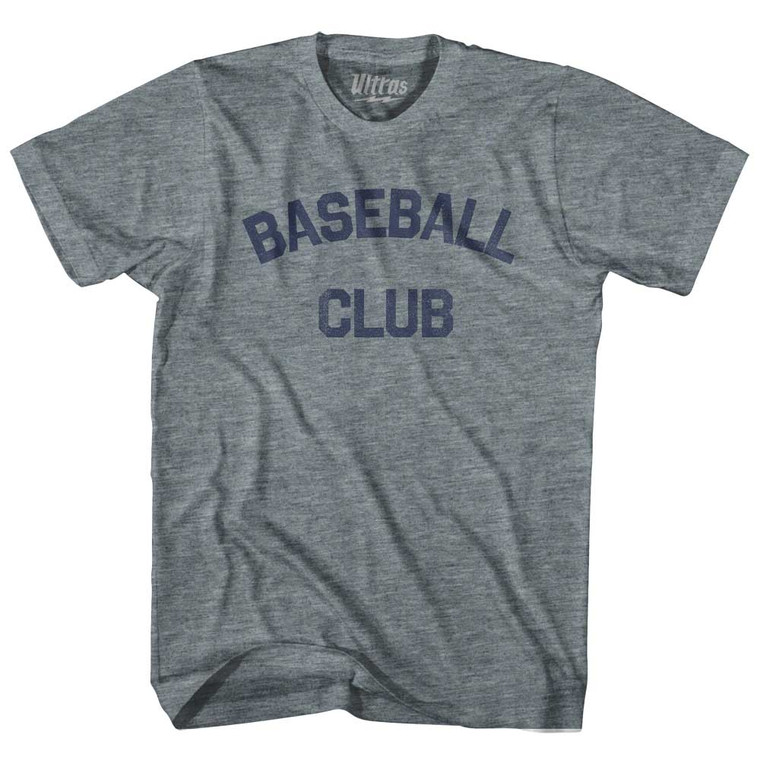 Baseball Club Adult Tri-Blend T-shirt Athletic Grey