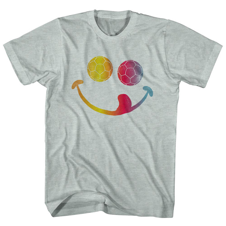 Soccer Smile Adult Tri-Blend T-Shirt - Athletic Cool Grey