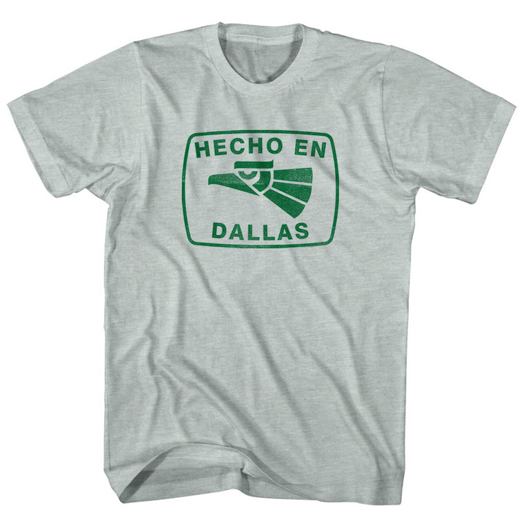 Hecho En Dallas Eagle Adult Tri-Blend T-shirt - Athletic Cool Grey