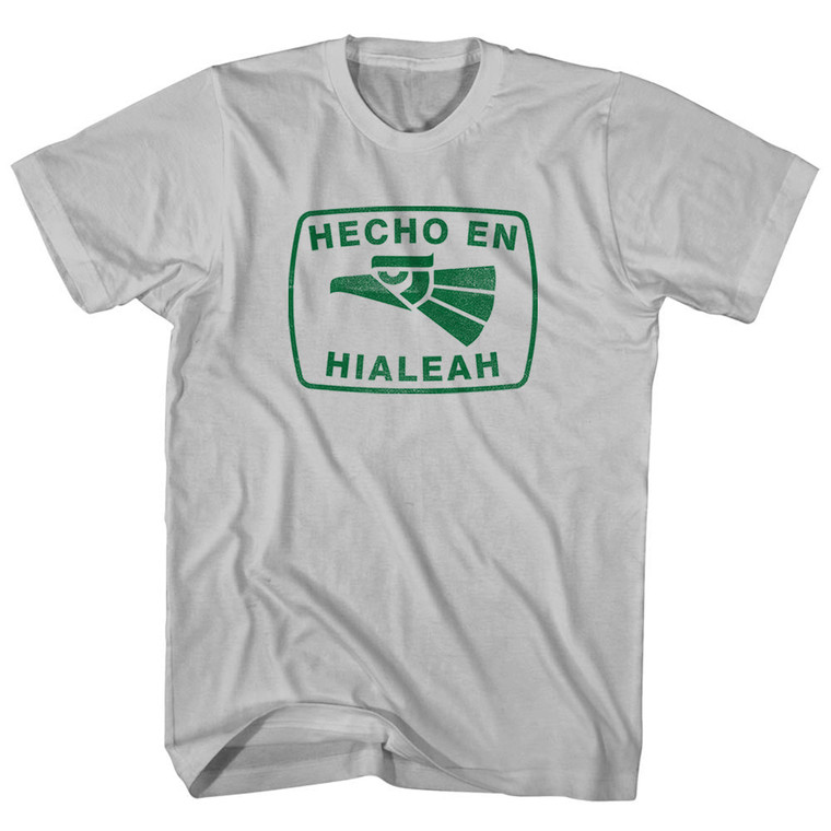 Hecho En Hialeah Eagle Adult Cotton T-shirt - Cool Grey