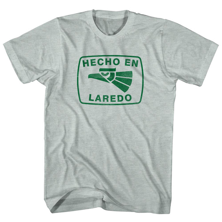 Hecho En Laredo Eagle Adult Tri-Blend T-shirt - Athletic Cool Grey