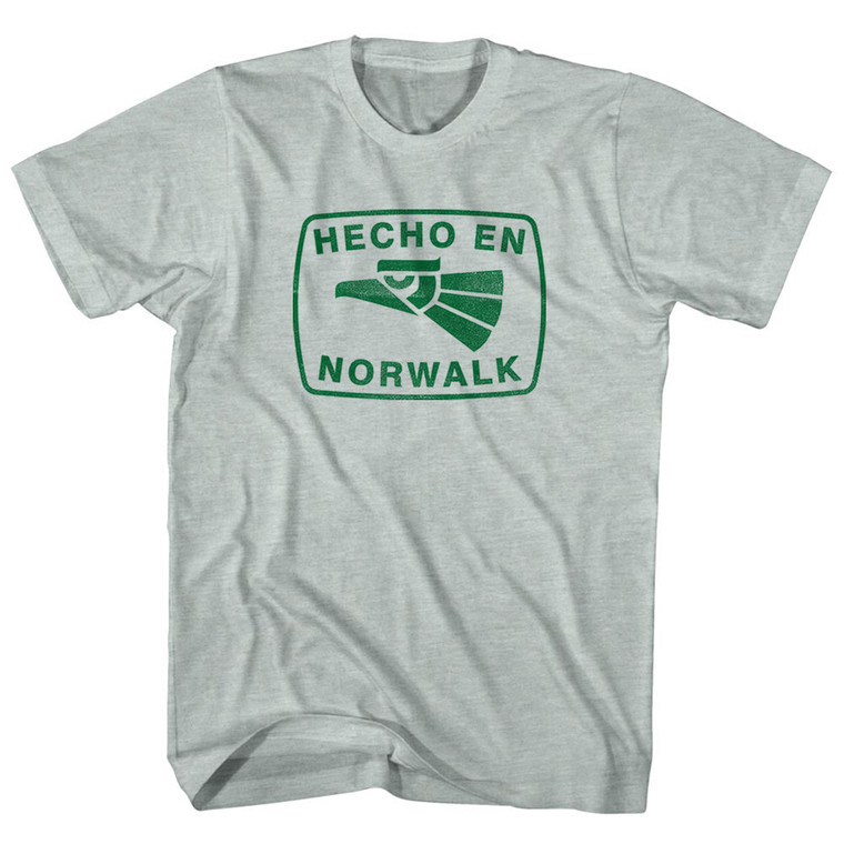 Hecho En Norwalk Eagle Adult Tri-Blend T-shirt - Athletic Cool Grey