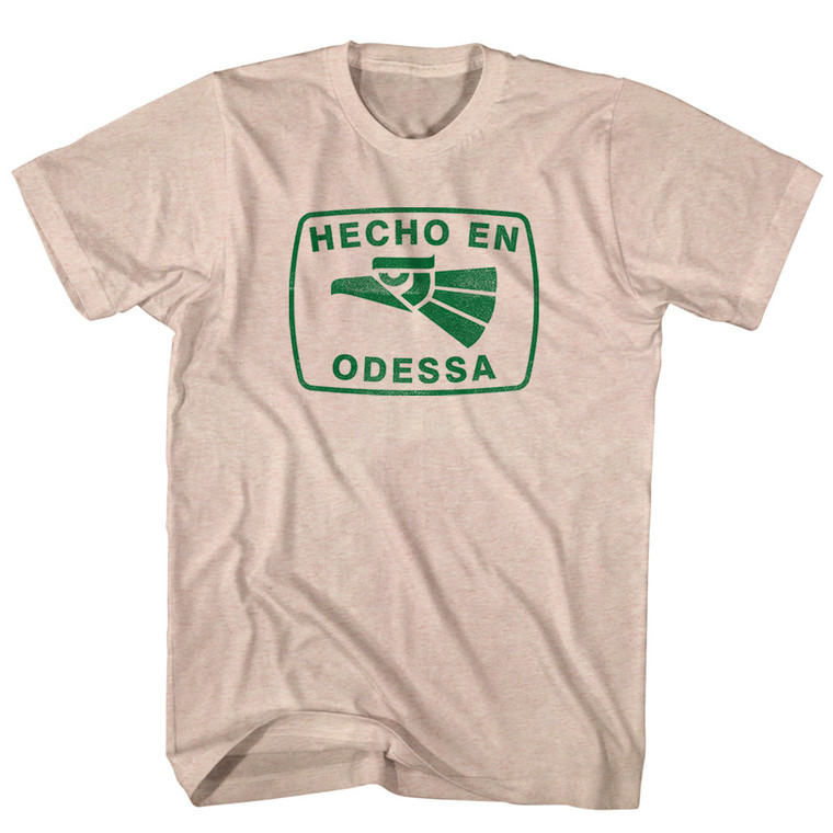 Hecho En Odessa Eagle Adult Tri-Blend T-shirt - Sand