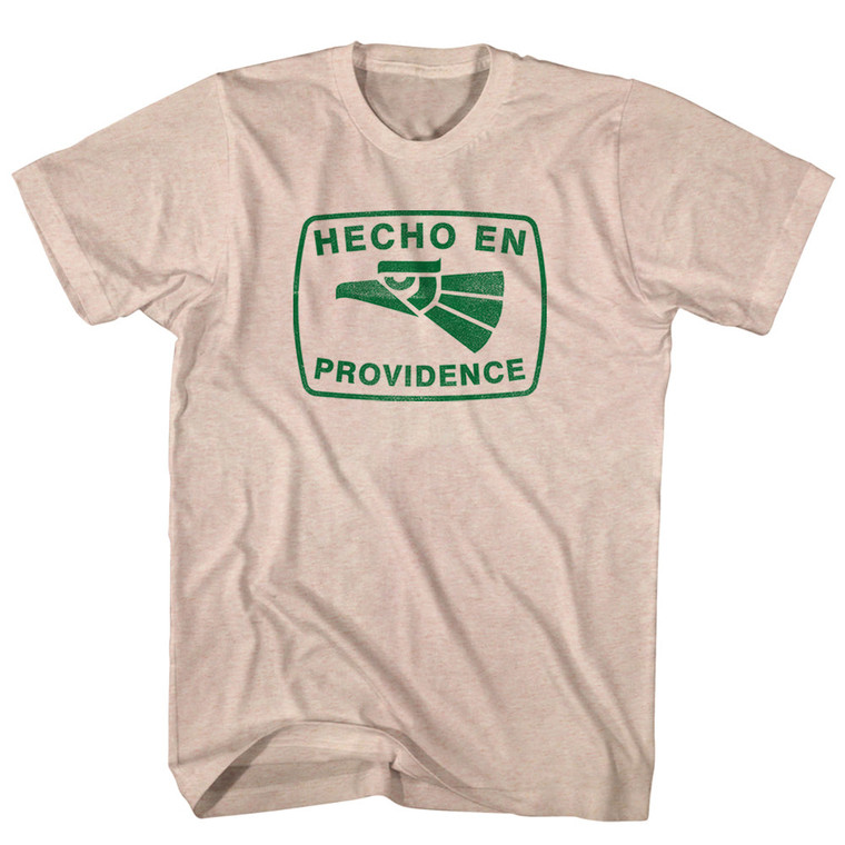 Hecho En Providence Eagle Adult Tri-Blend T-shirt - Sand