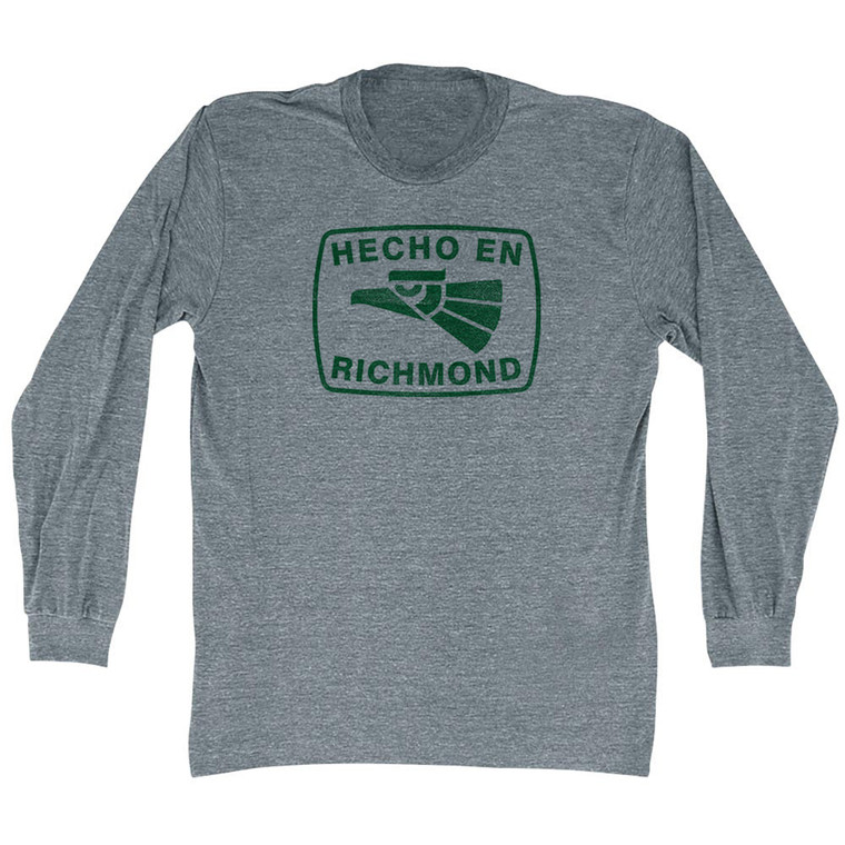 Hecho En Richmond Eagle Adult Tri-Blend Long Sleeve T-shirt - Athletic Grey