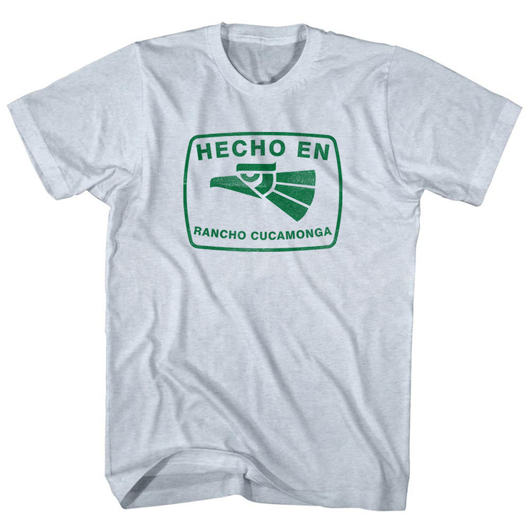 Hecho En Rancho Cucamonga Eagle Adult Tri-Blend T-shirt - Athletic White