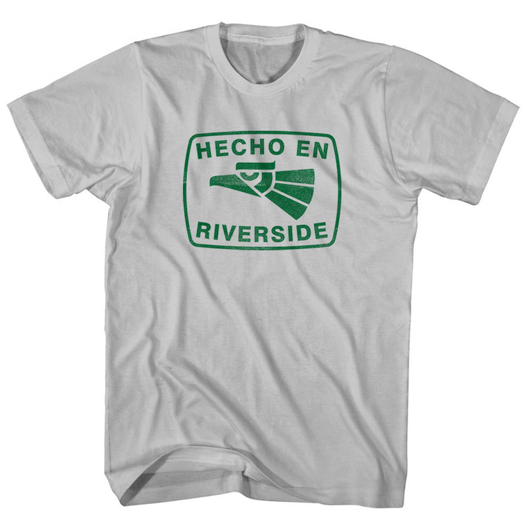 Hecho En Riverside Eagle Adult Cotton T-shirt - Cool Grey