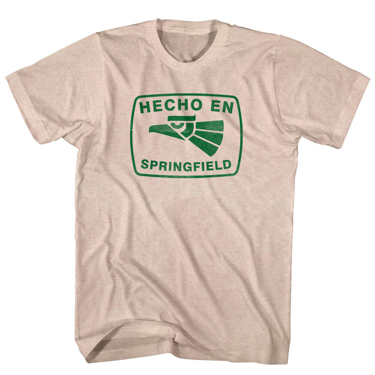 Hecho En Springfield Eagle Adult Tri-Blend T-shirt - Sand