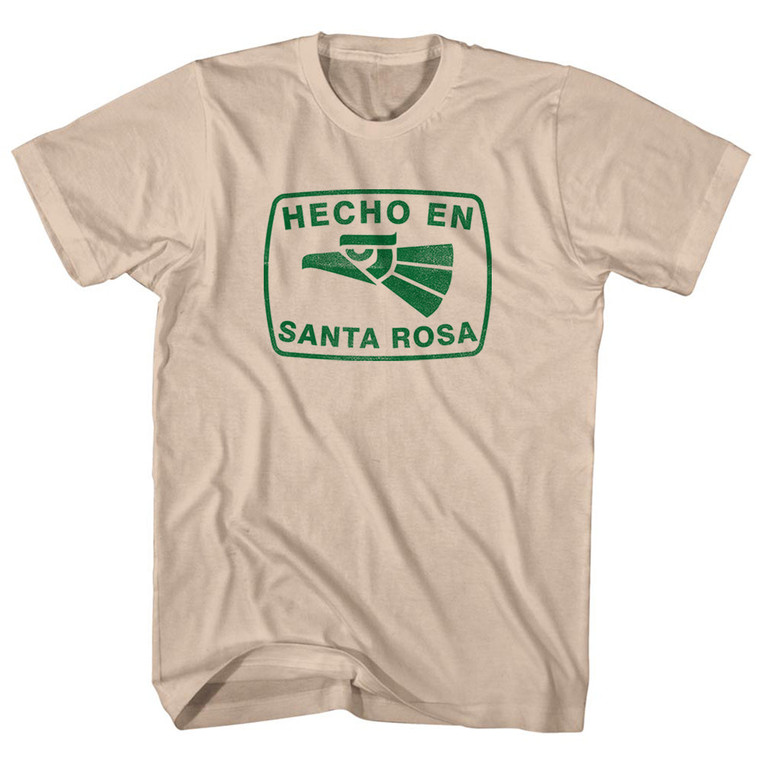 Hecho En Santa Rosa Eagle Adult Cotton T-shirt - Creme