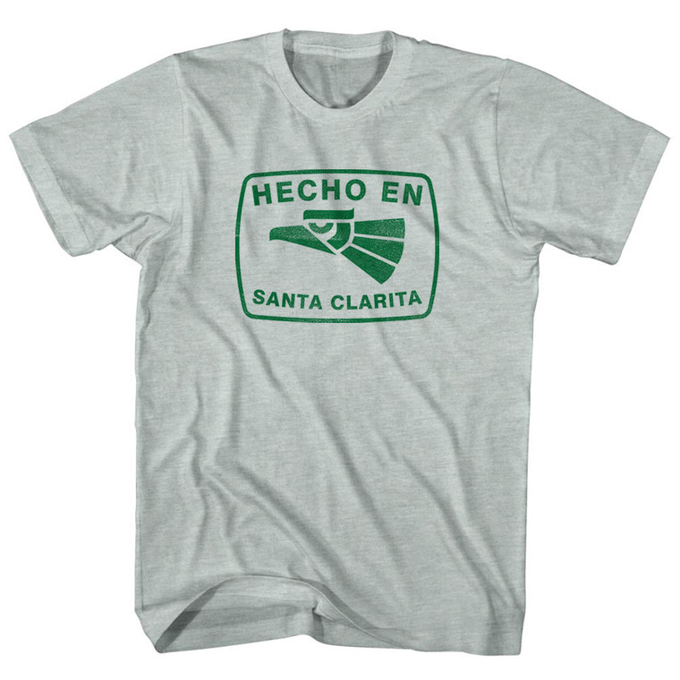 Hecho En Santa Clarita Eagle Adult Tri-Blend T-shirt - Athletic Cool Grey