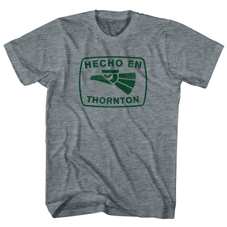 Hecho En Thornton Eagle Womens Tri-Blend Junior Cut T-Shirt - Athletic Grey