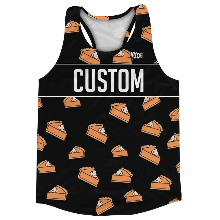 Pumpkin Pie Custom Running Racerback Singlet Track Top - Black