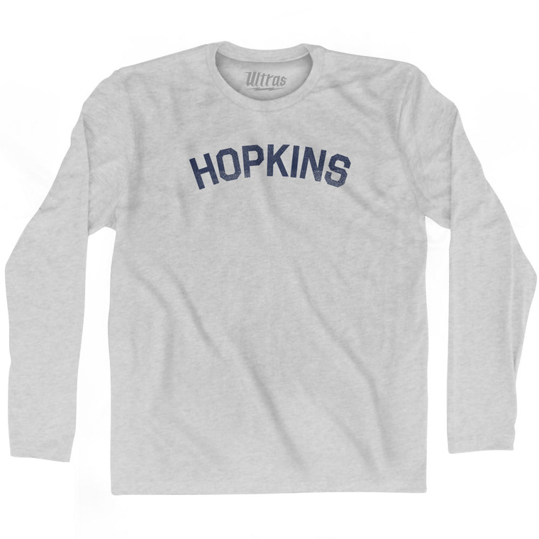 HOPKINS Adult Cotton Long Sleeve T-shirt - Grey Heather