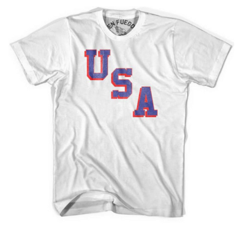 YOUTH LARGE- USA Miracle T-shirt, Cotton White - White- Final Sale Z6