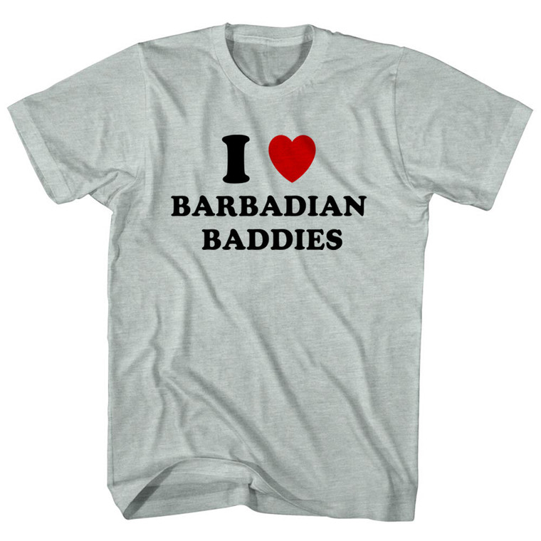 I Heart Barbadian Baddies Adult  Tri-Blend T-shirt - Athletic Cool Grey