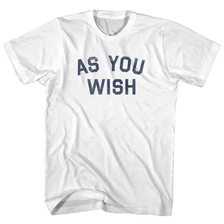As You Wish Womens Cotton Junior Cut T-Shirt - White