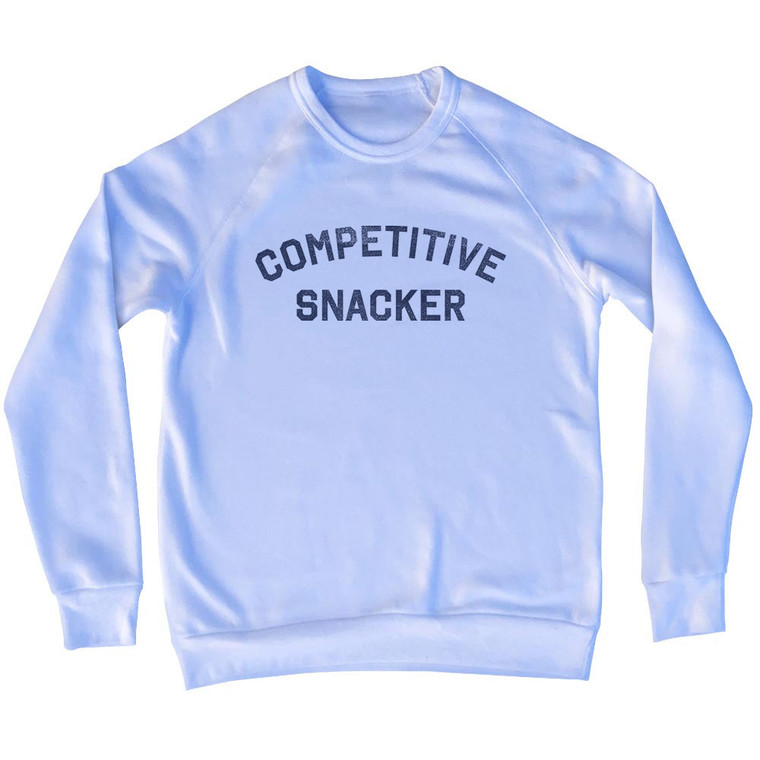 Competitive Snacker Adult Tri-Blend Sweatshirt - White