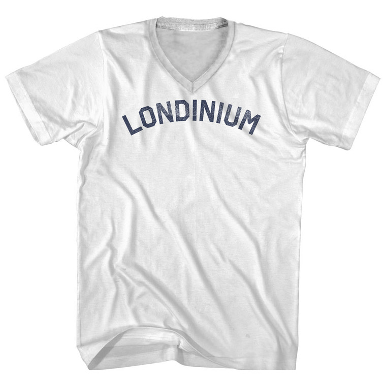 Londinium Adult Cotton V-neck T-shirt - White