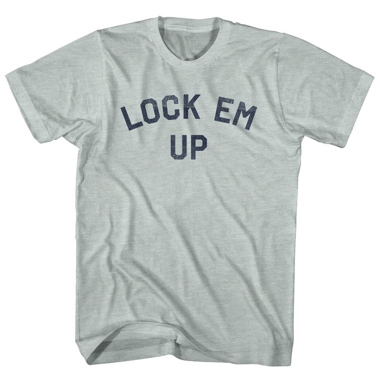 Lock Em Up Adult Tri-Blend T-shirt - Athletic Cool Grey