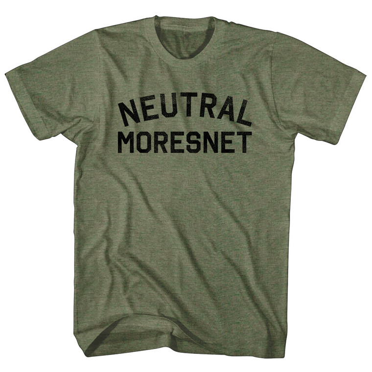 Neutral Moresnet Adult Tri-Blend T-shirt - Military Green