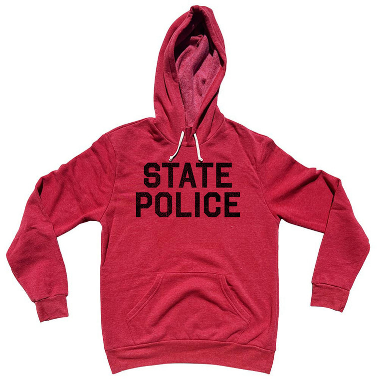 State Police Cotton-Poly Blend Hoodie - Red