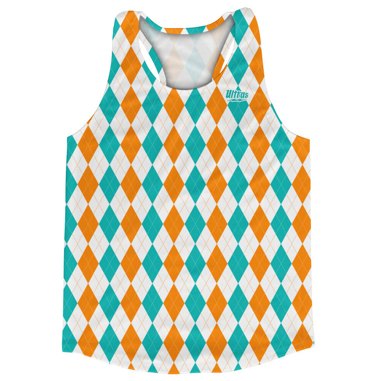 Argile Robins Egg Running Shirt Track Cross Made In USA - Orange Tennessee and White