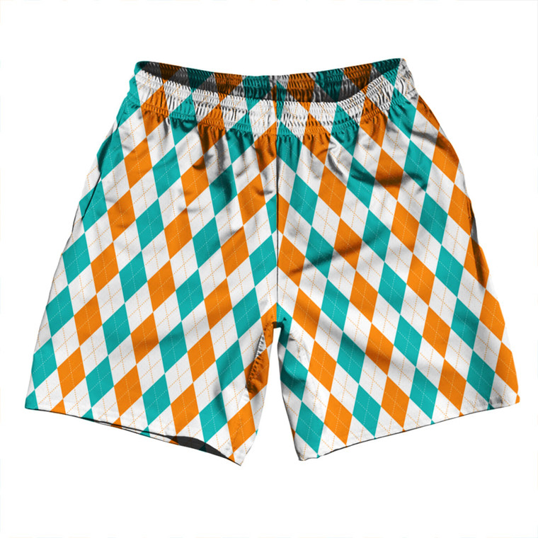Argile Robins Egg Soccer Shorts Made In USA - Orange Tennessee and White