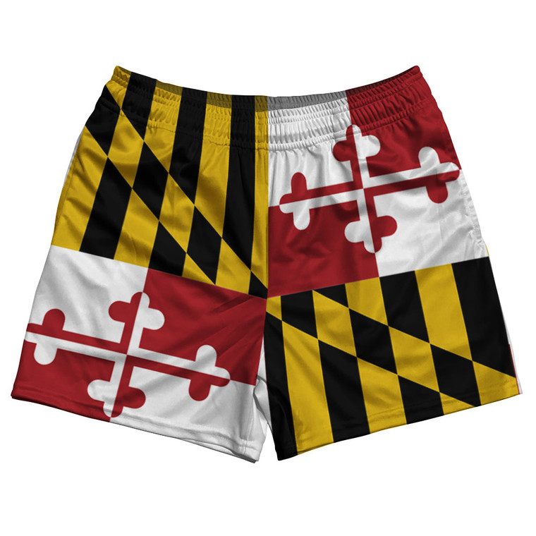 Maryland Flag Rugby Shorts Made In USA - Flag