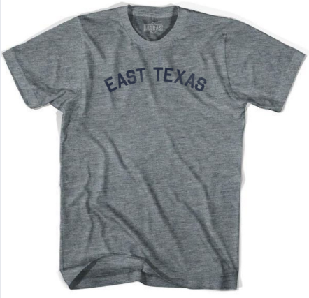 Adult Large - East Texas Tri-Blend Athletic Gray - Final sale Z2
