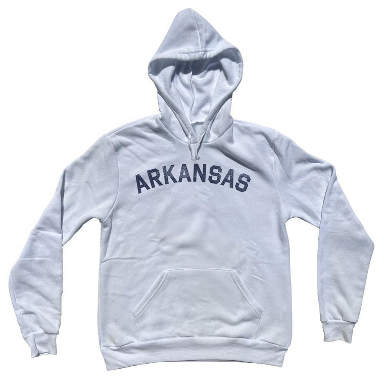 Arkansas Cotton-Poly Blend Hoodie - White