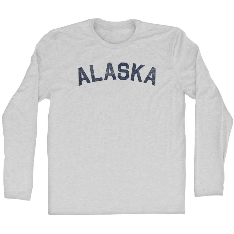 Alaska Adult Cotton Long Sleeve T-shirt - Grey Heather