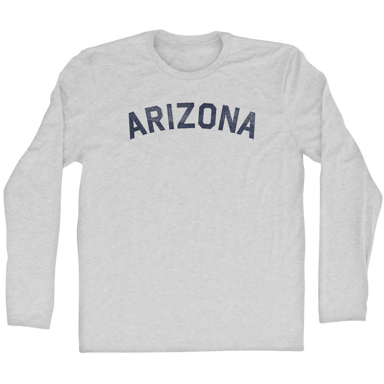 Arizona Adult Cotton Long Sleeve T-shirt - Grey Heather