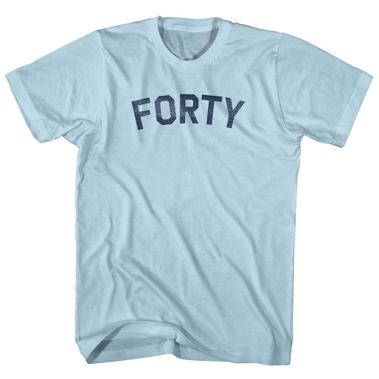 Forty Adult Cotton T-shirt - Light Blue