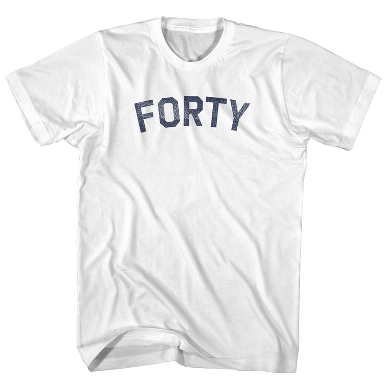 Forty Womens Cotton Junior Cut T-Shirt - White