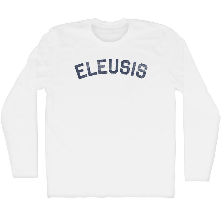 Eleusis Adult Cotton Long Sleeve T-shirt - White