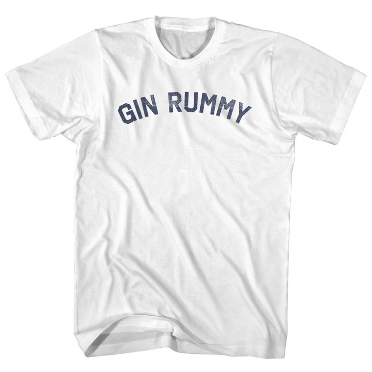 Gin Rummy Womens Cotton Junior Cut T-Shirt - White
