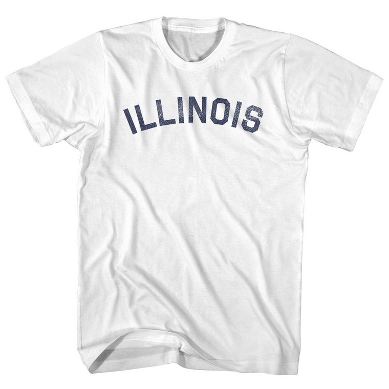 Illinois Womens Cotton Junior Cut T-Shirt - White