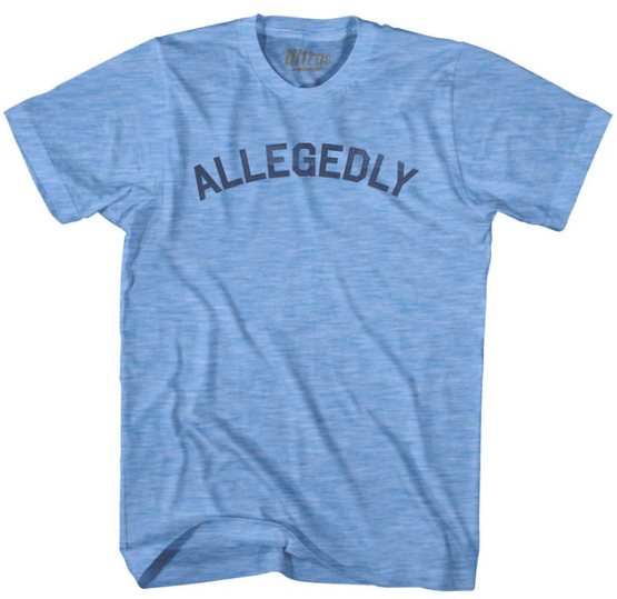 Adult X-Large - Allegedly Adult Tri-Blend T-shirt - Athletic Blue - Final sale Z9