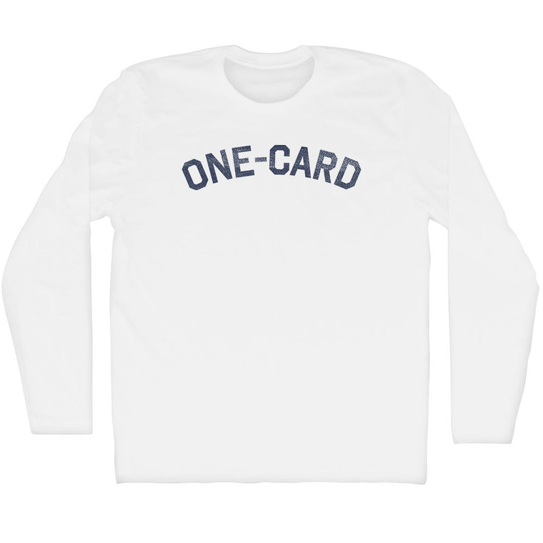 One-Card Adult Cotton Long Sleeve T-shirt - White