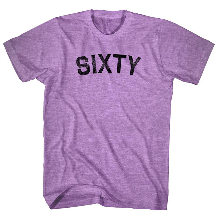 Sixty Adult Tri-Blend T-shirt - Athletic Purple