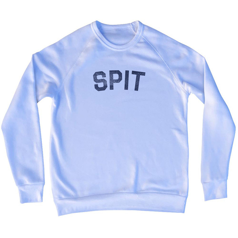 Spit Adult Tri-Blend Sweatshirt - White