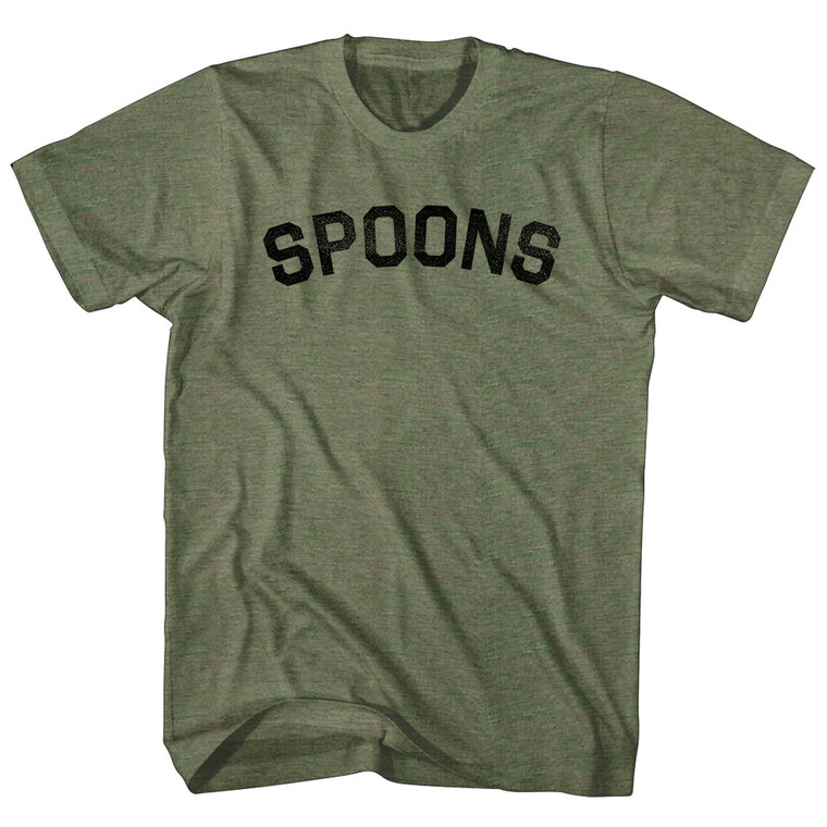 Spoons Adult Tri-Blend T-shirt - Military Green