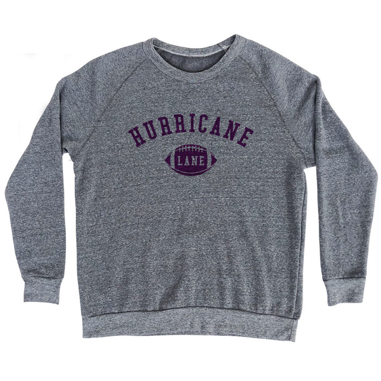 Hurricane Lane Football Adult Tri-Blend Sweatshirt - Athletic Grey